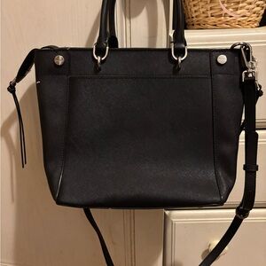 Calvin Klein Black Satchel Tote with Detachable Strap